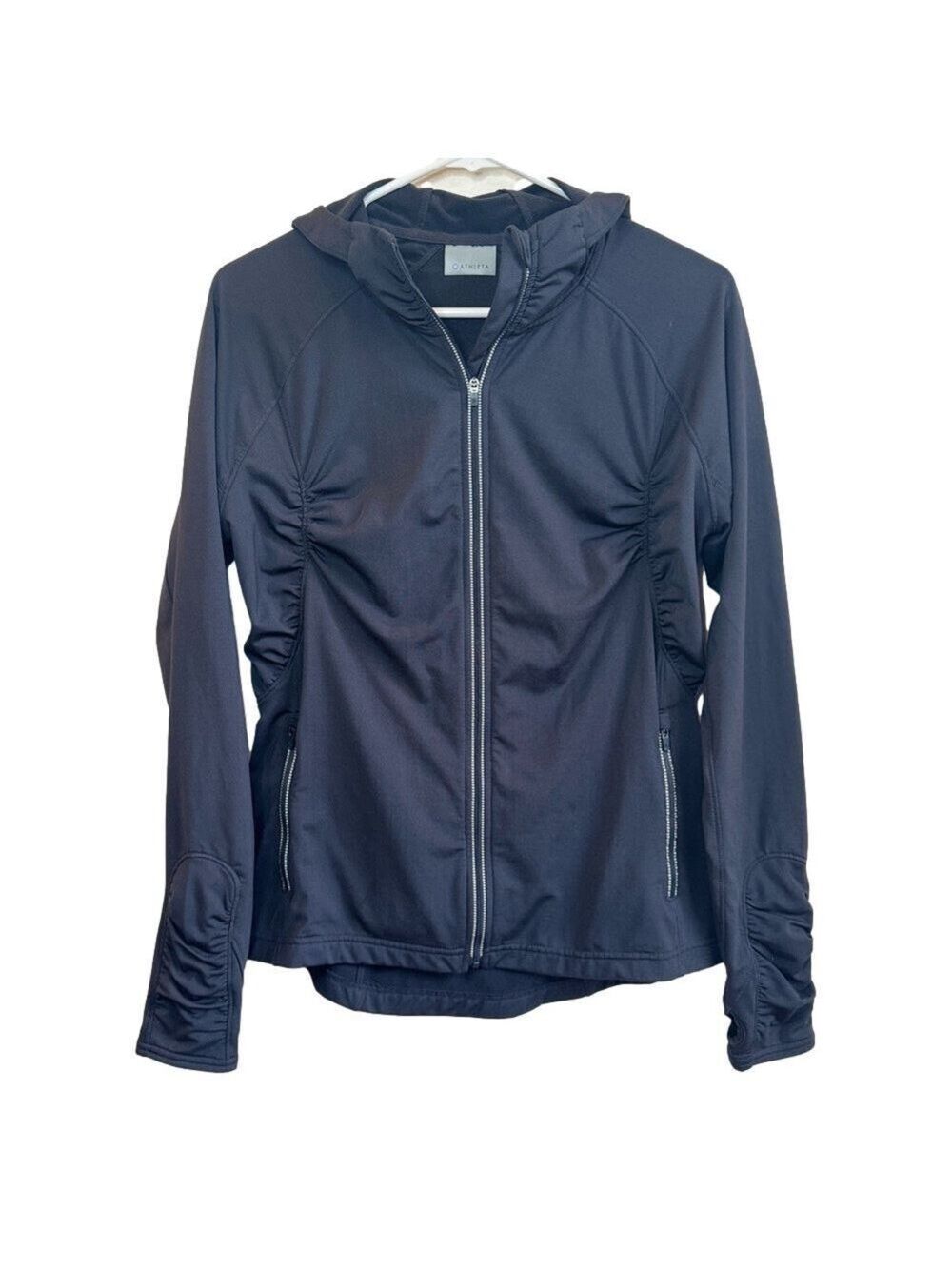 ATHLETA Cycling Hoodie Fleece-Lined Full-Zip